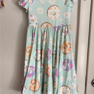 DOTDOT Smile Floral Donut Print Kids Dress